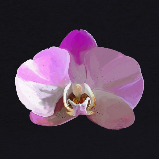 Orchid Flower Lover Beautiful Painting Purple White Art Calm by twizzler3b